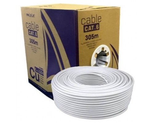 Bobina de 305 metros de cable de red UTP categoria 6